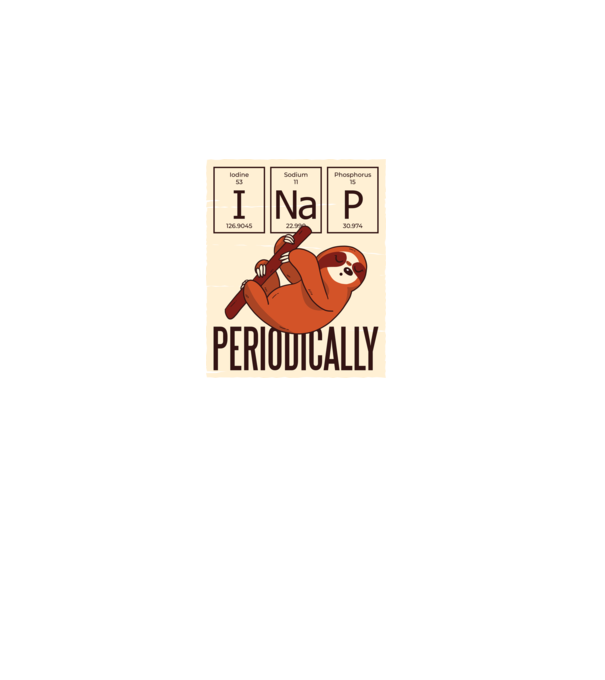I NaP Periodic tricou leneș model negru pe tricou
