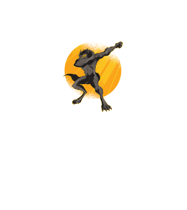 Vârcolac DAB model gri pe tricou