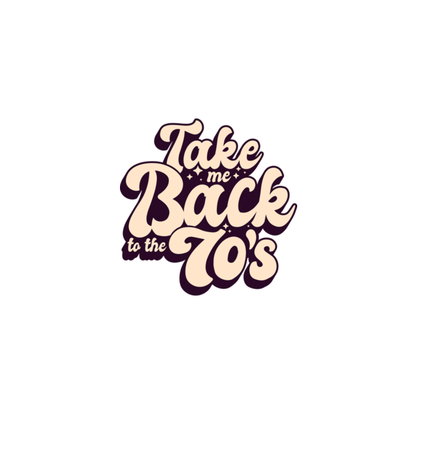 'Retro - Take me back to the 70''s' model albastru deschis pe tricou