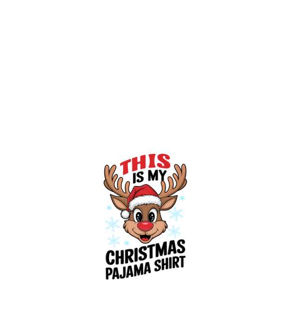 Christmas Pajama Reindeer Alb model alb pe tricou