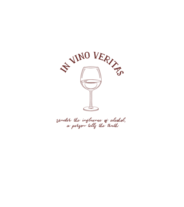 In Vino Veritas - Adevărul este în vin model alb pe tricou