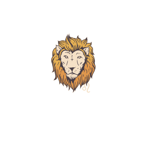 Lion head Horoscope model gri pe tricou