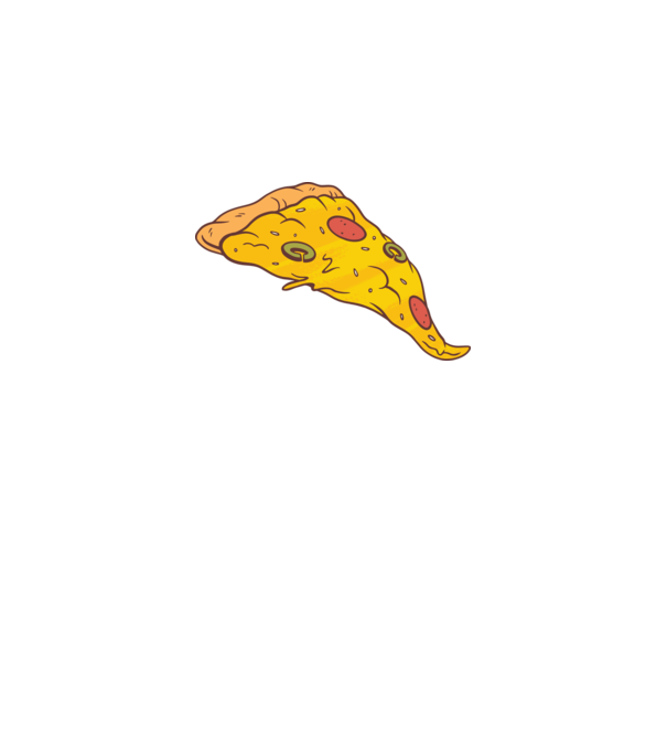 Felie de pizza Cuplu model alb pe tricou
