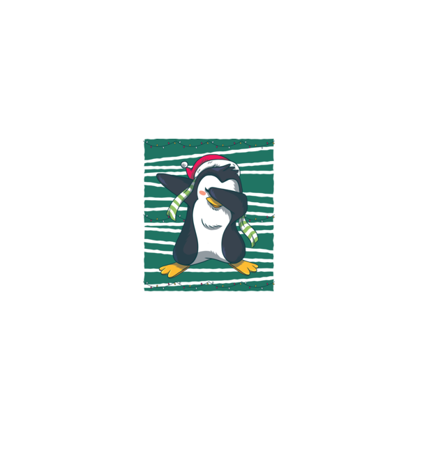 Pinguin DAB Crăciun model alb pe tricou