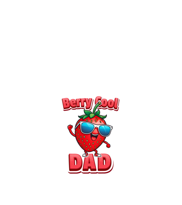 Berry Cool Dad Strawberry model alb pe tricou