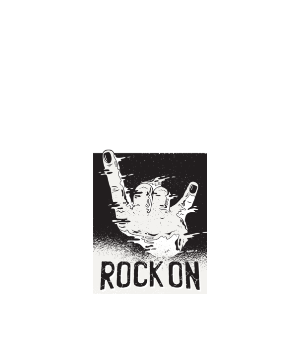 Rock On model nisipiu pe tricou