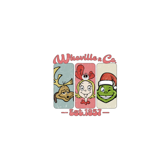 Whoville & Co - Grinch model alb pe tricou