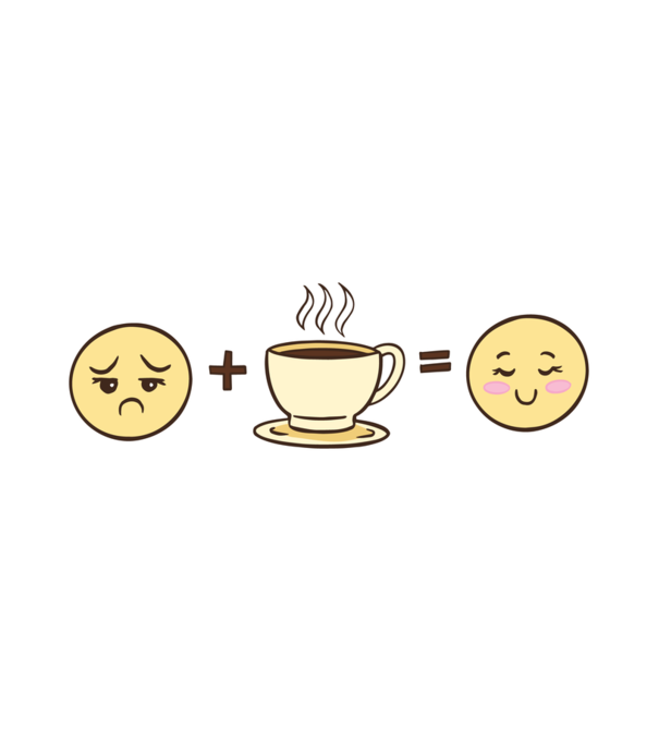 Cafea Fericire model alb pe tricou