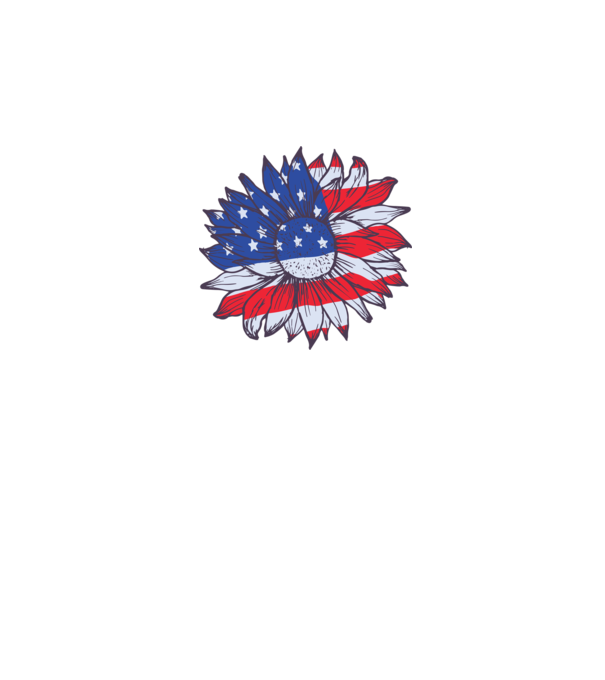 Floarea-soarelui americană Usa Sunflower model alb pe tricou
