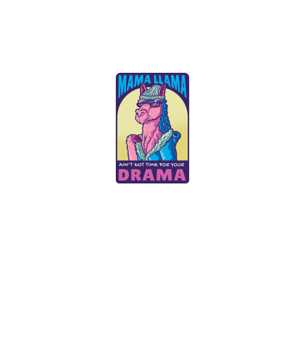 Mama Lama model alb pe tricou