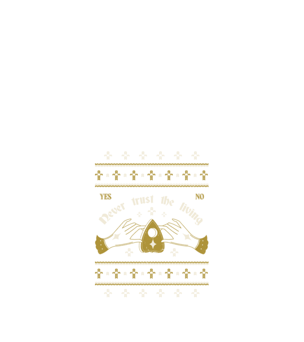 Ouija Motiv de Crăciun model negru pe tricou