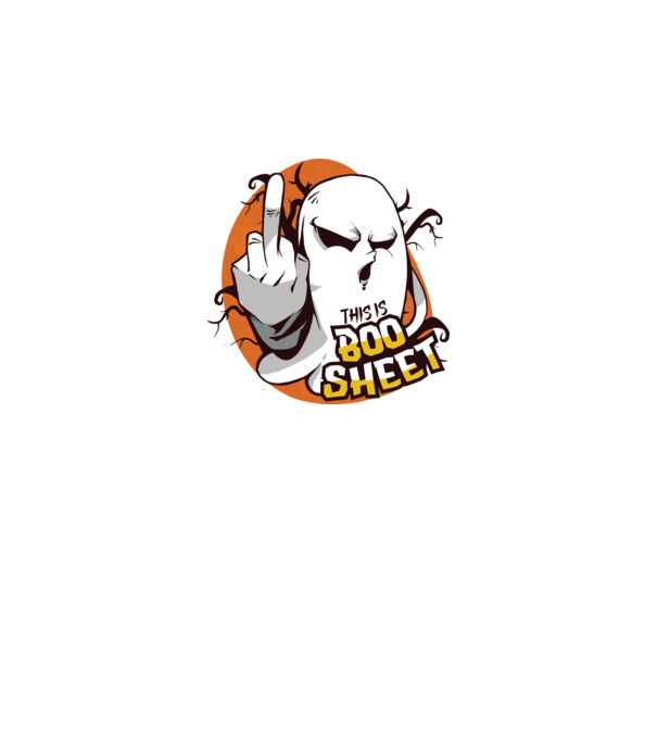 This is Boo Sheet Halloween model negru pe tricou