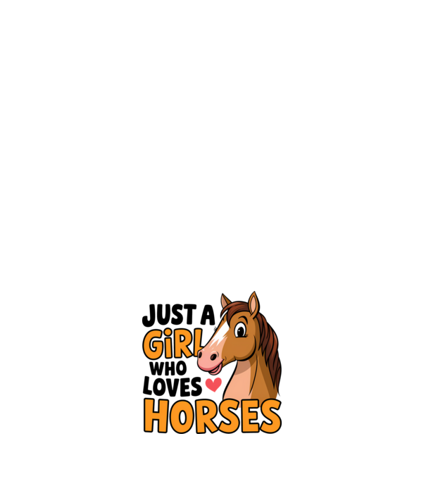 Just a girl who loves horses Alb model roz deschis pe tricou