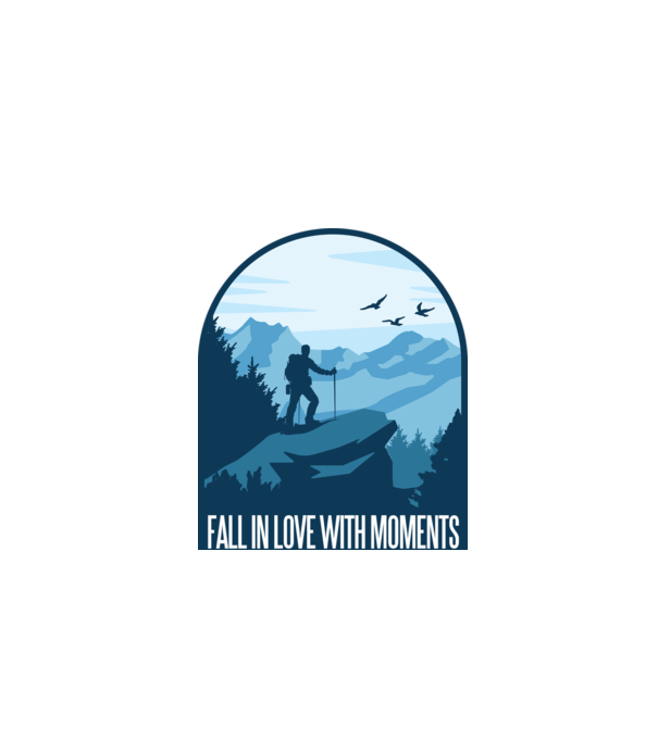 Fall in love with moments model turcoaz pe tricou