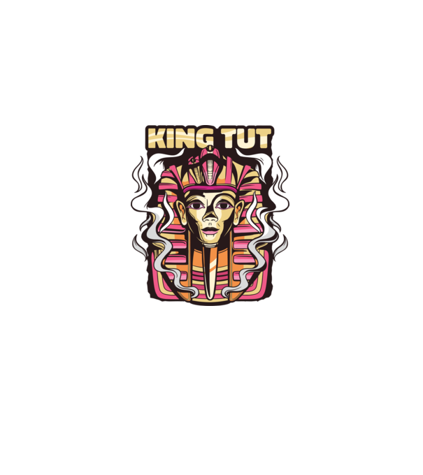 King Tut - Faraonul Tutankhamon model gri pe tricou
