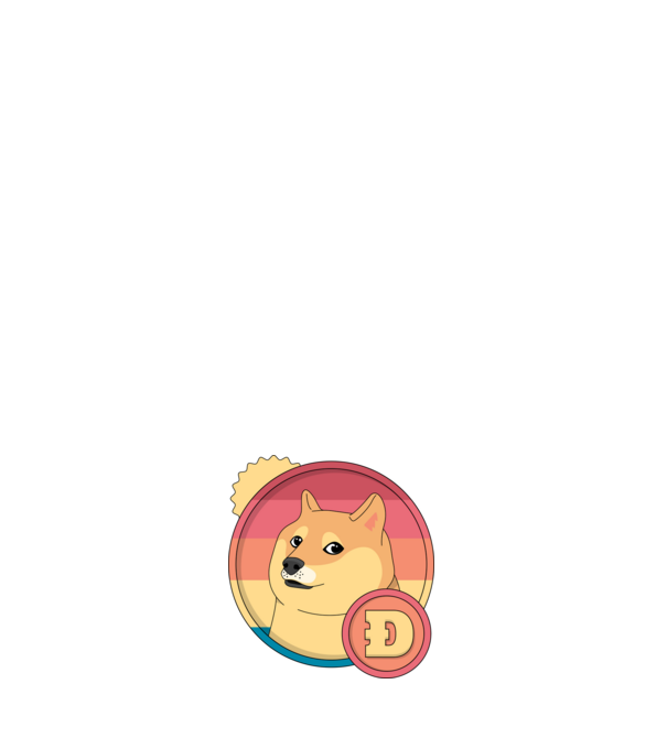 Doge Coin model negru pe tricou