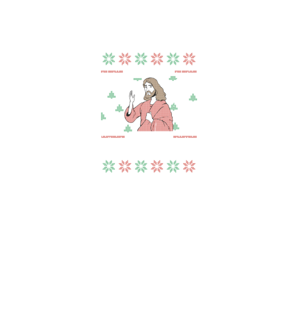 'Go Jesus, It''s Your Birthday Ugly Sweater' model negru pe tricou