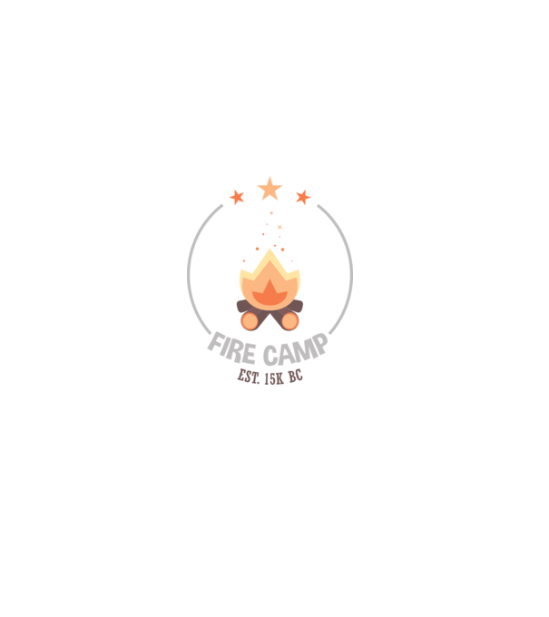 Fire Camp est. 15k BC model negru pe tricou