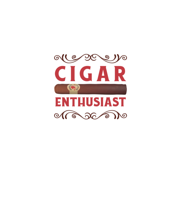 Pasionat de trabucuri model alb pe tricou