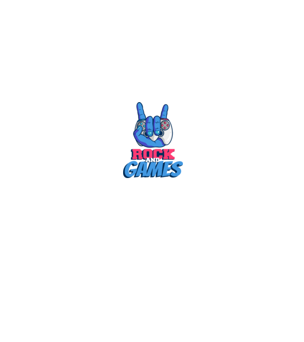 Rock And Games model negru pe tricou
