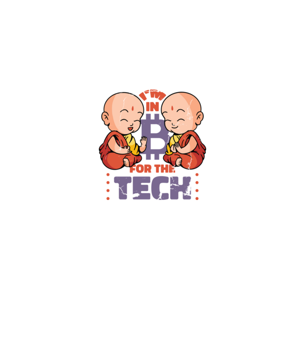 Călugări Buddha Bitcoin model albastru jeanși pe tricou