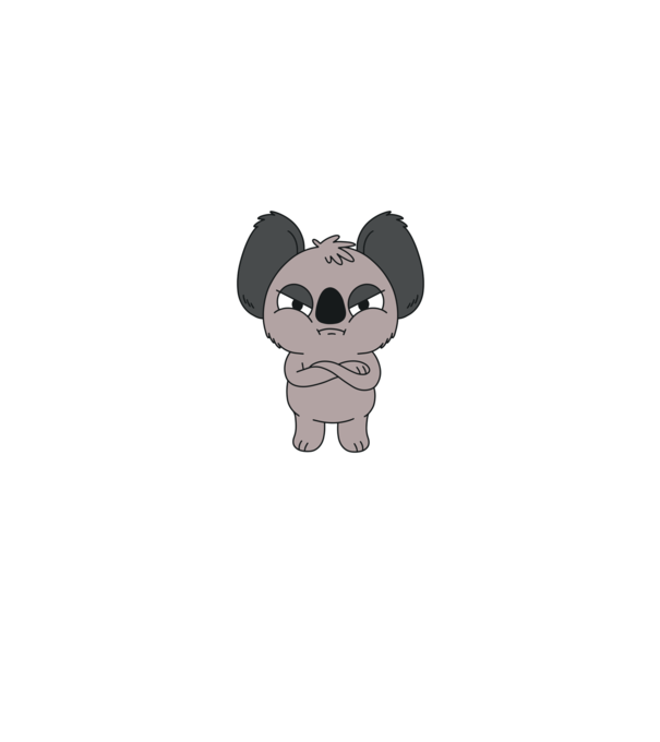 Koala Supărat model turcoaz pe tricou