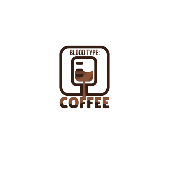 Grupa mea de sânge este cafeaua model alb pe tricou