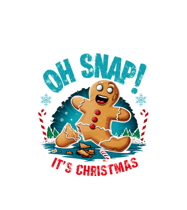 Oh snap! It's christmas Alb model alb pe tricou