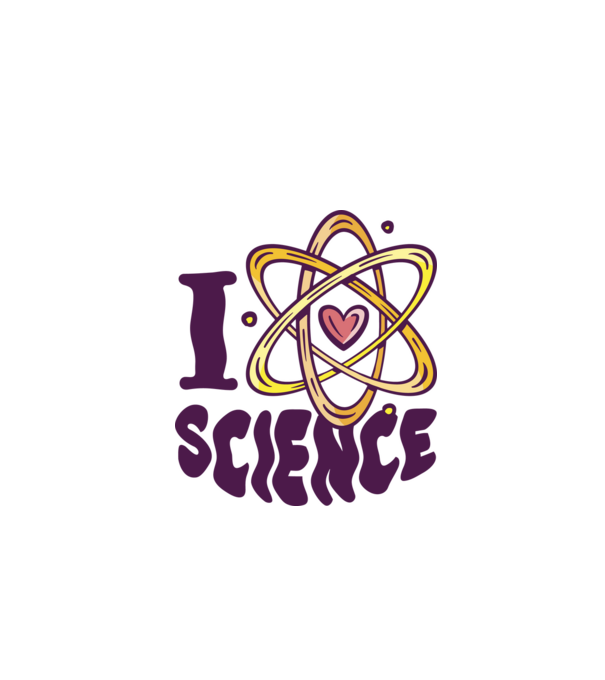 I Love Science știință model alb pe tricou