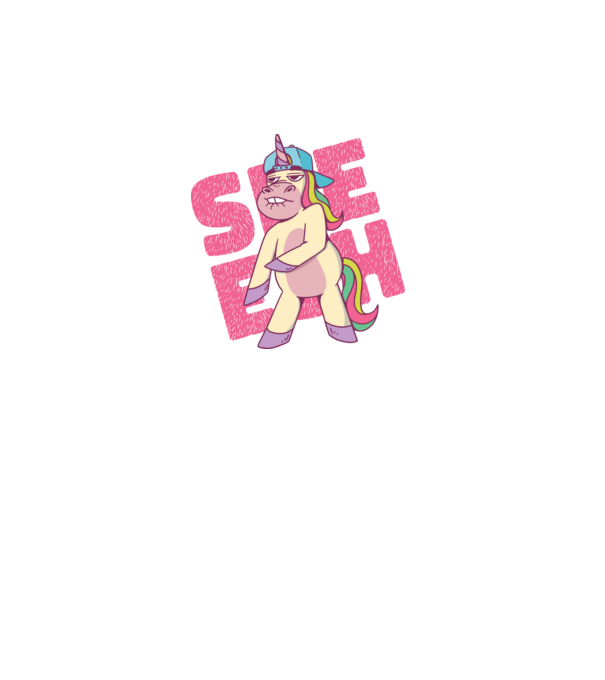 Unicorn Shesh model turcoaz pe tricou