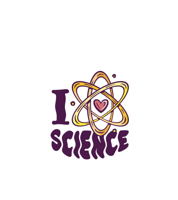 I Love Science știință model alb pe tricou