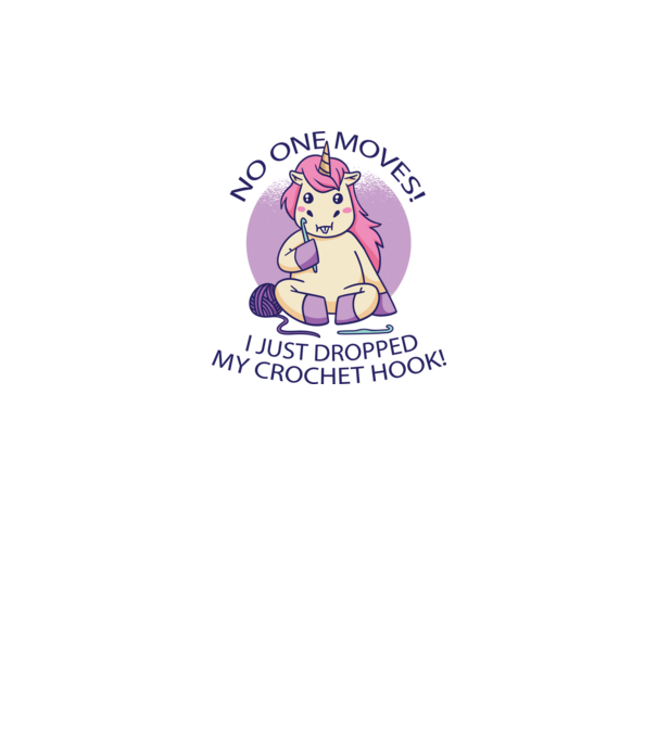 Nu mișcă nimeni, mi-a căzut acul de tricotat - Unicorn model gri pe tricou