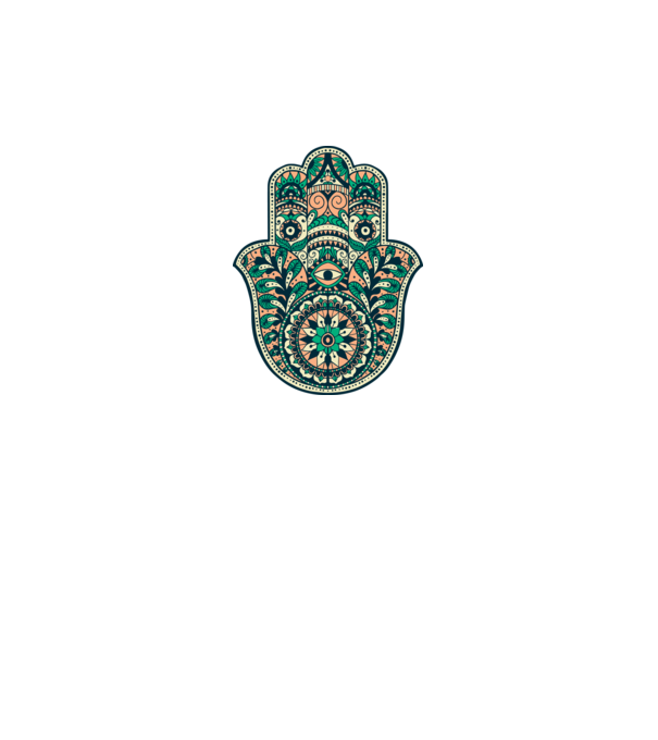 Mână Hamza - Mâna lui Dumnezeu Mandala model gri pe tricou
