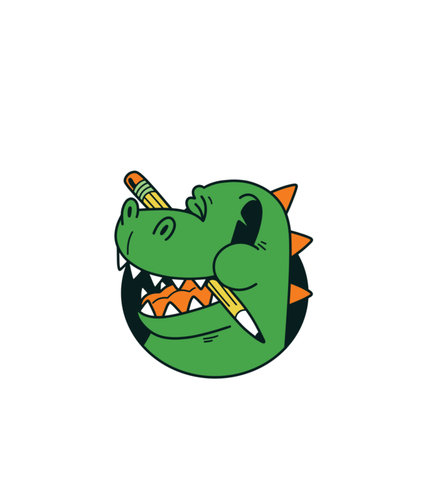Elev Dinozaur drăguț model alb pe tricou