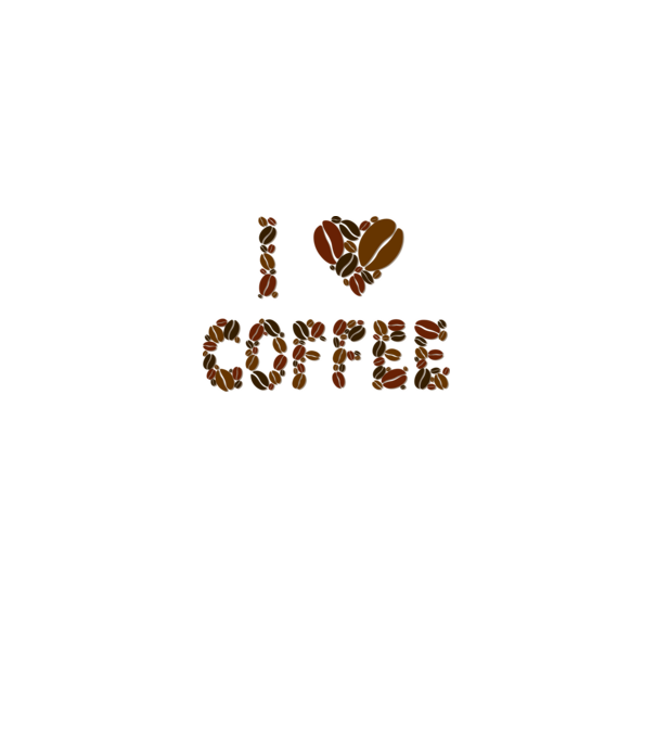 I Love Coffee model alb pe tricou