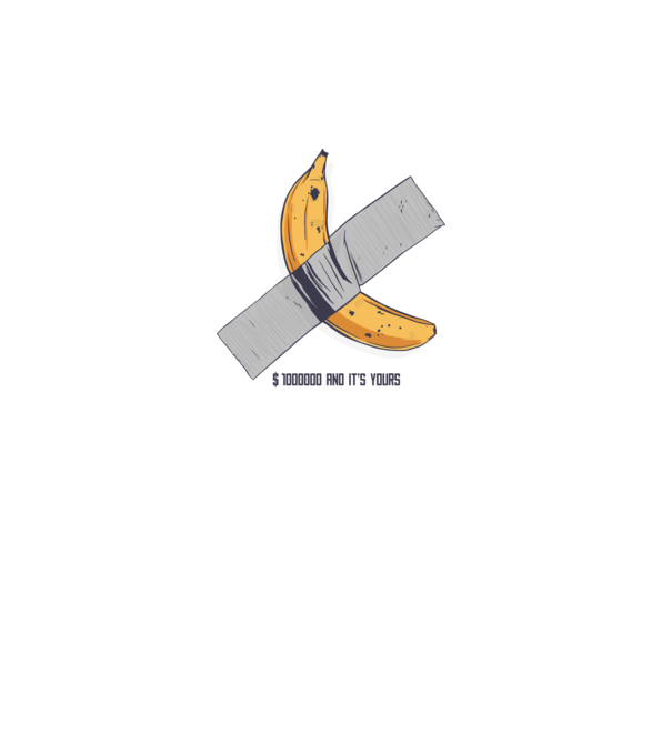 Ultima banană model alb pe tricou