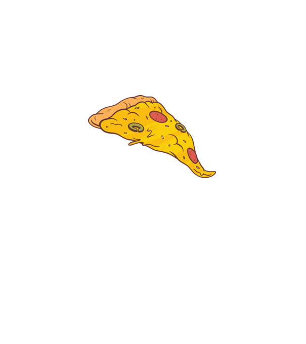 Felie de pizza Cuplu model alb pe tricou