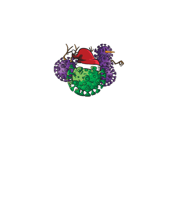 Christmas Covid model alb pe tricou