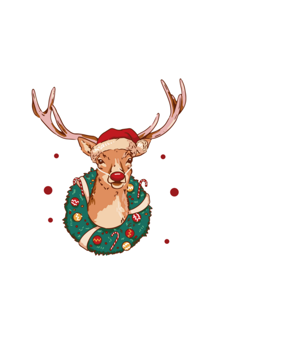 Oh deer, Christmas is here model alb pe tricou