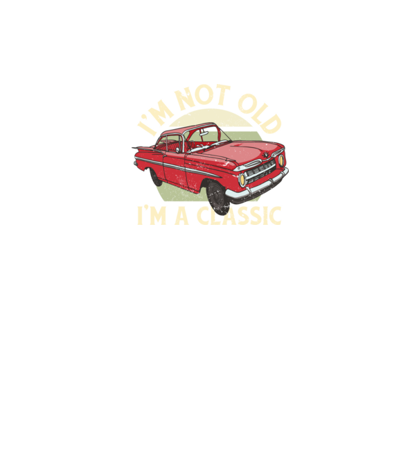 'Mașină clasică - I''m not old I''m a classic' model negru pe tricou
