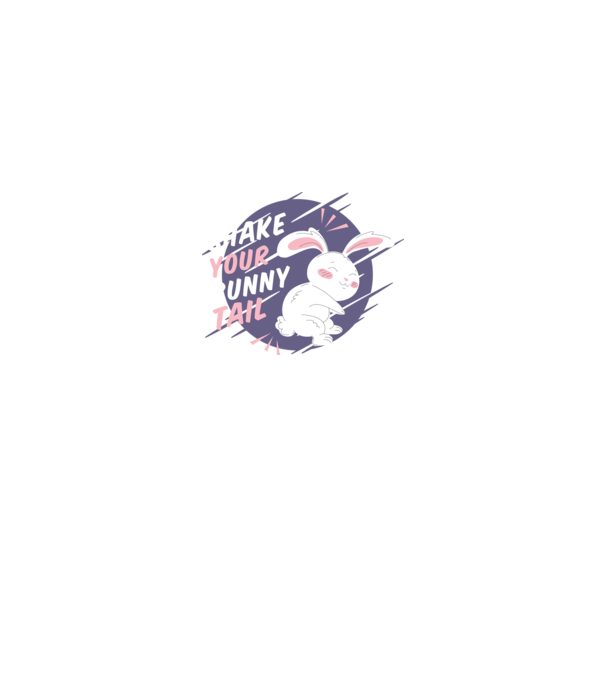 Shake your bunny tail model negru pe tricou