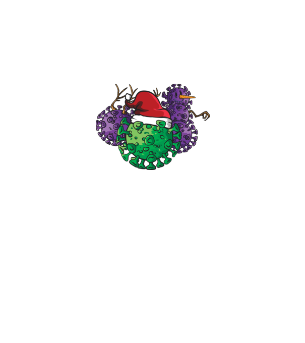 Christmas Covid model alb pe tricou