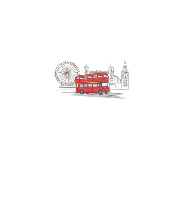 London Bus model gri pe tricou