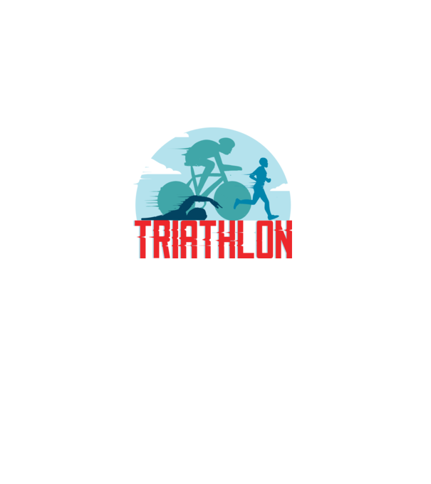 Triatlon Sport model albastru deschis pe tricou