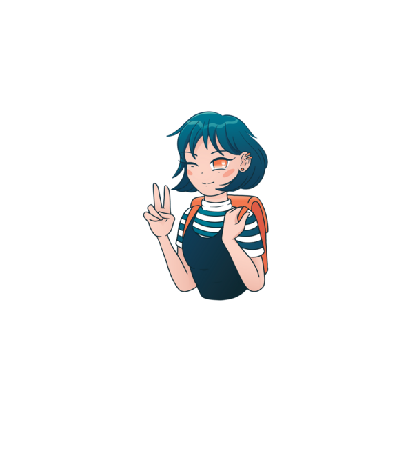 Anime fată model alb pe tricou