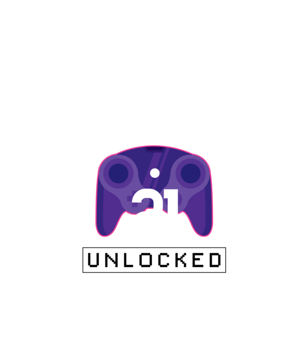 Level 21 Unlocked Gamer Birthday model negru pe tricou