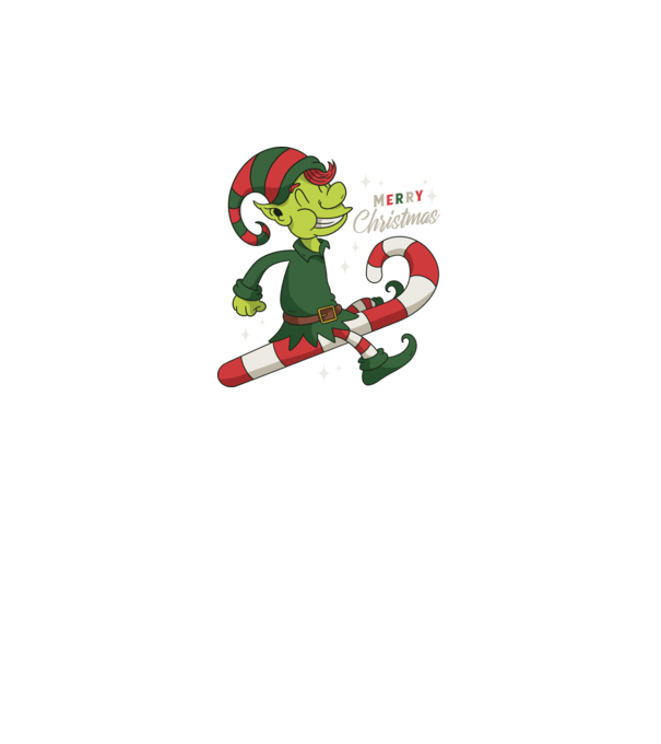 Crăciun Fericit Elf model negru pe tricou