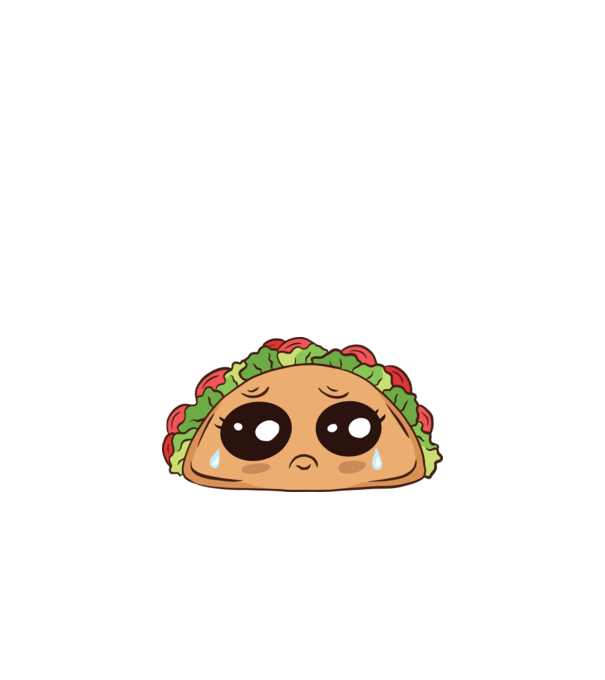 Taco trist model nisipiu pe tricou