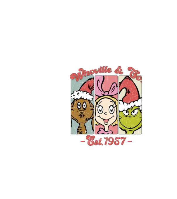 Whoville & Co. - Grinch model alb pe tricou