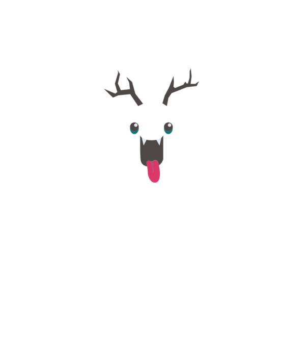 Funny Deer model alb pe tricou